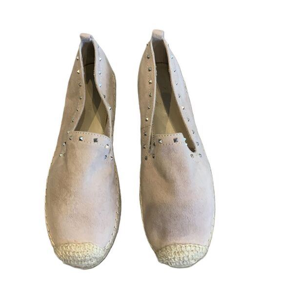 Marc Fisher Light Pink Studded Faux Suede Slip-On Espadrilles Size 7.5 - Picture 2 of 10